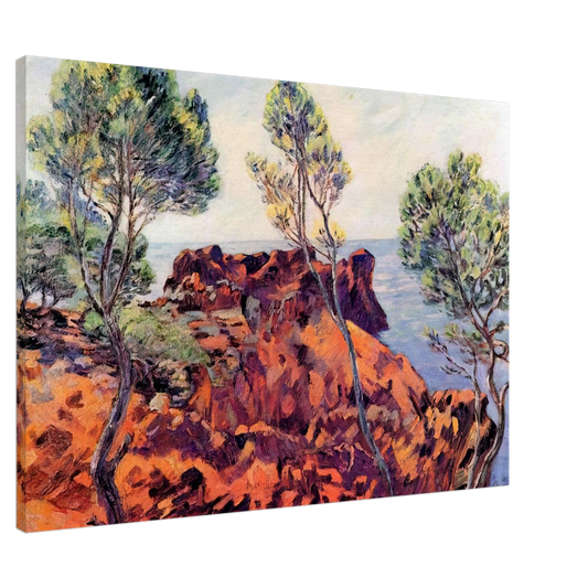 Armand Guillaumin - Agay, les Roches Rouges - 1901 Canvas - 20x30 cm / 8x12 inches-canvas