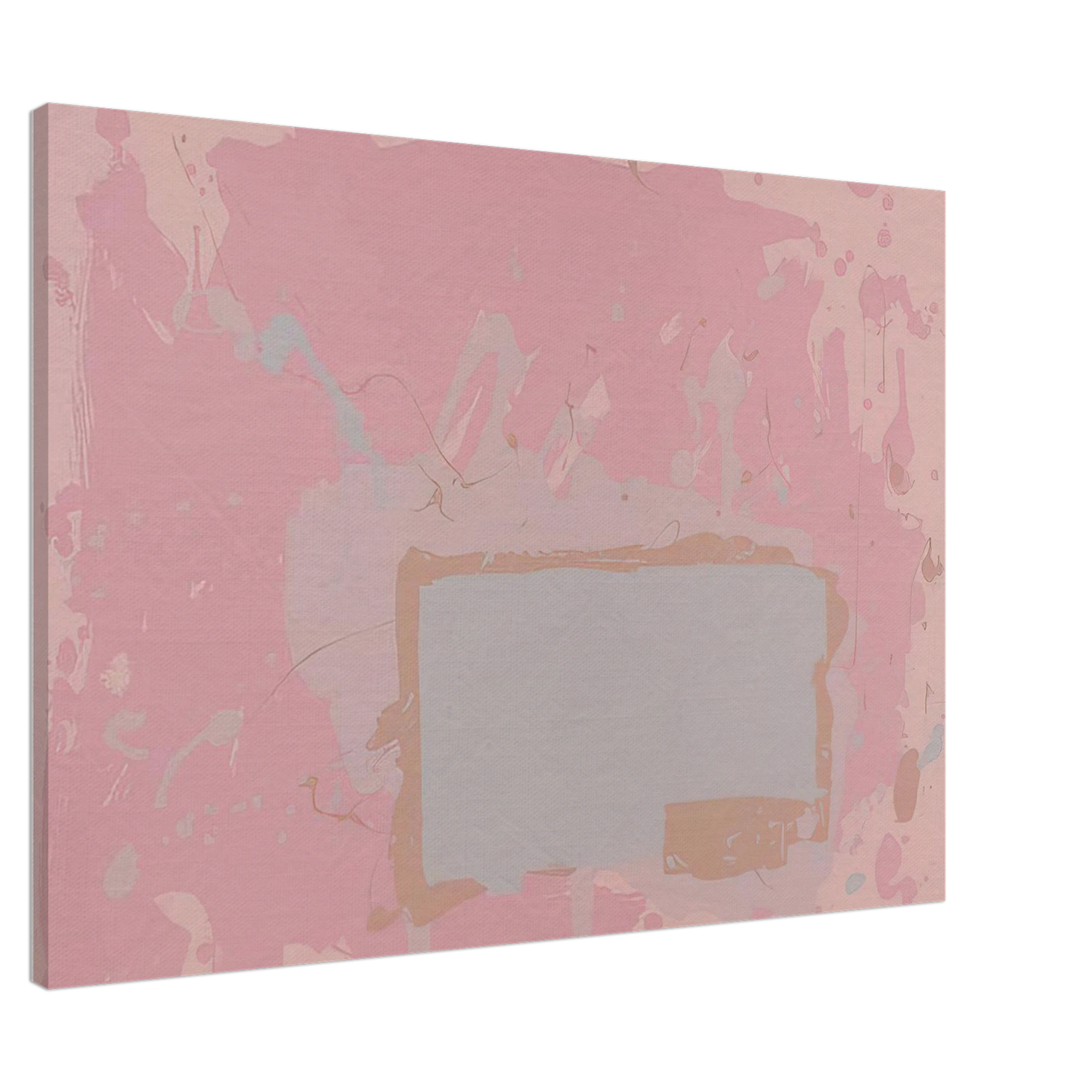 John Hoyland - Grey  Blue on Pink - 1971 Canvas - 20x30 cm / 8x12 inches-canvas