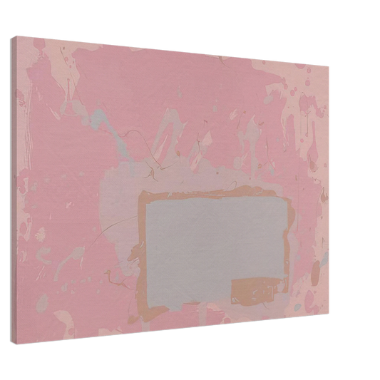 John Hoyland - Grey  Blue on Pink - 1971 Canvas - 20x30 cm / 8x12 inches-canvas