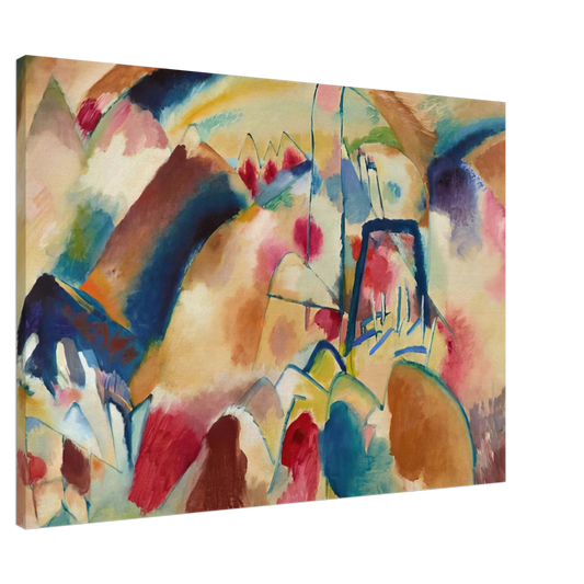 Wassily Kandinsky - LANDSCAPE WITH CHURCH 1913 Canvas - 20x30 cm / 8x12 inches-canvas
