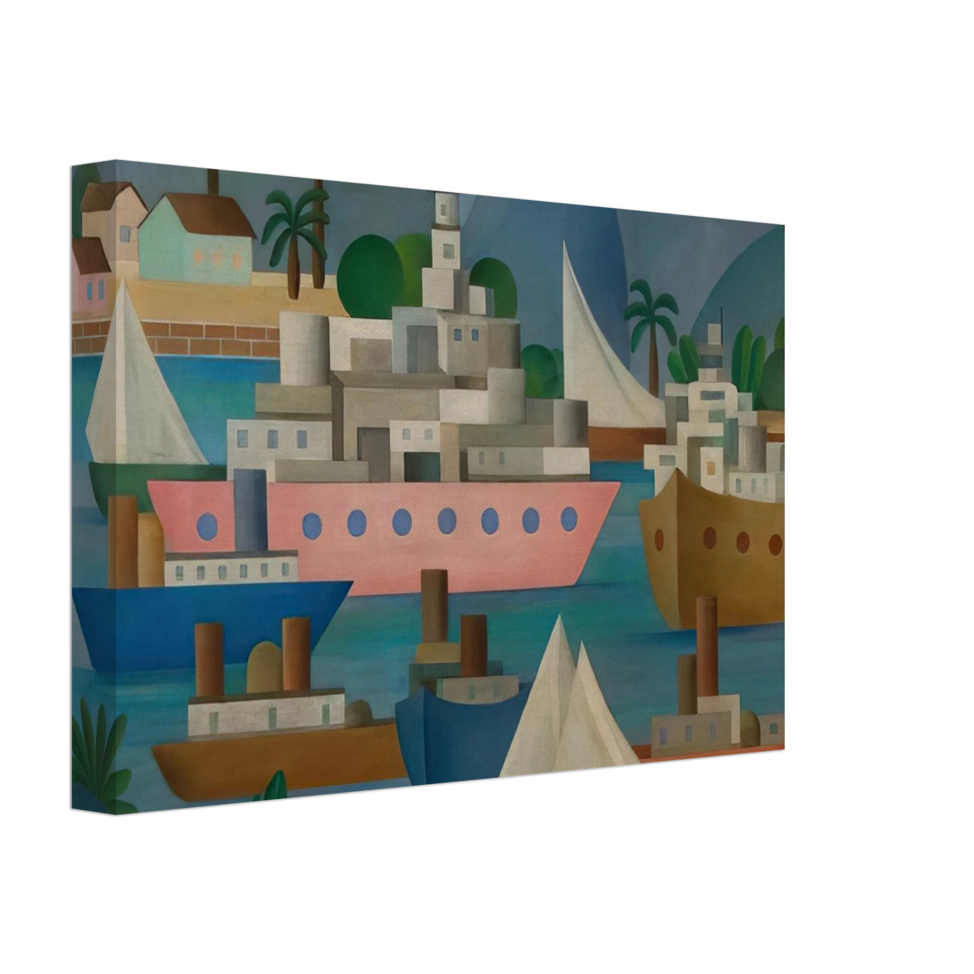 Tarsila do Amaral - Porto I Canvas - 70x100 cm / 28x40 inches-canvas