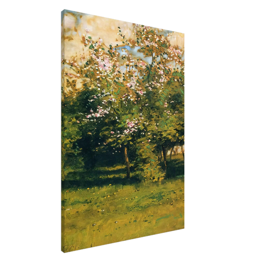 Childe Hassam - Blossoming Trees Canvas - 20x30 cm / 8x12 inches-canvas