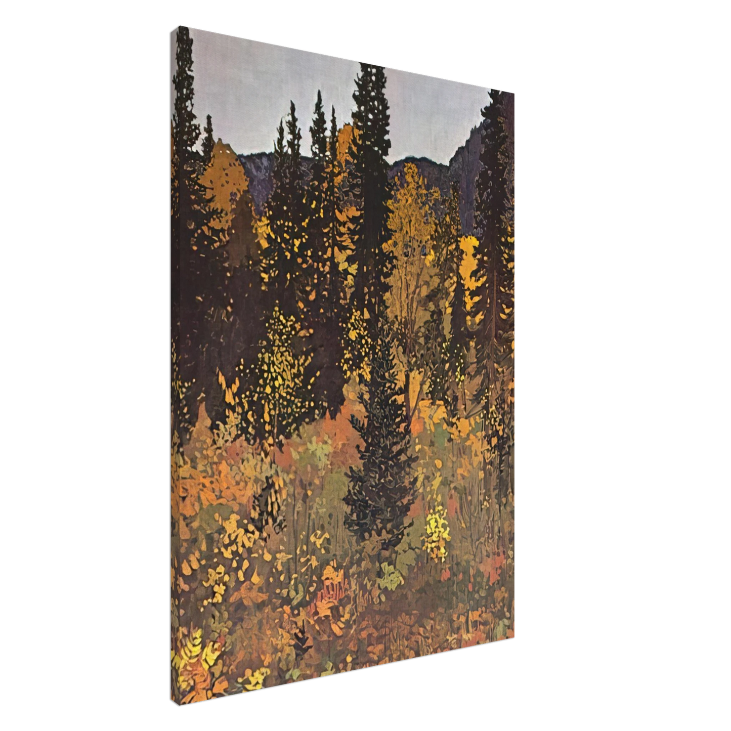 Frank Johnston - The Dark Woods Interior - 1921 Canvas - 20x30 cm / 8x12 inches-canvas