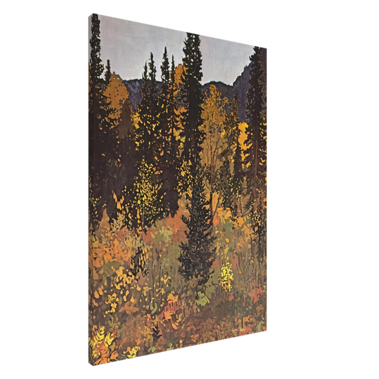 Frank Johnston - The Dark Woods Interior - 1921 Canvas - 20x30 cm / 8x12 inches-canvas