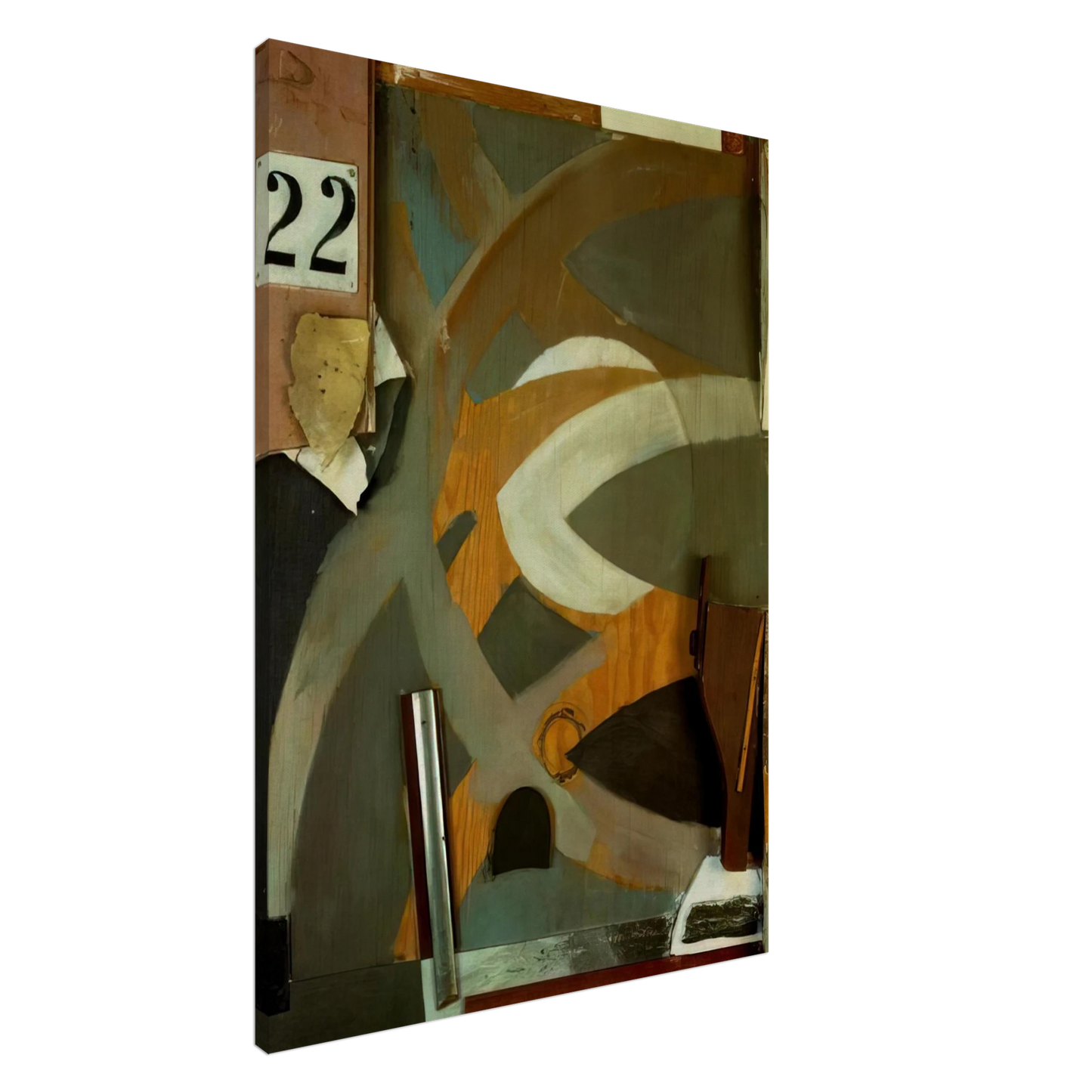 Kurt Schwitters - THE SPRING DOOR 1938 Canvas - 20x30 cm / 8x12 inches-canvas