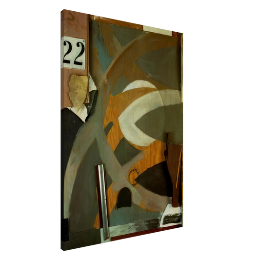 Kurt Schwitters - THE SPRING DOOR 1938 Canvas - 20x30 cm / 8x12 inches-canvas