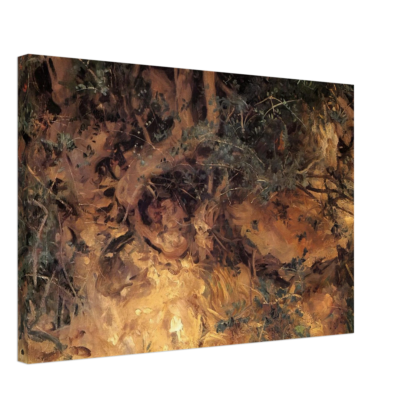 John Singer Sargent - Valdemosa, Majorca Thistles and Herbage on a Hillside Canvas - 40x60 cm / 16x24 inches-canvas