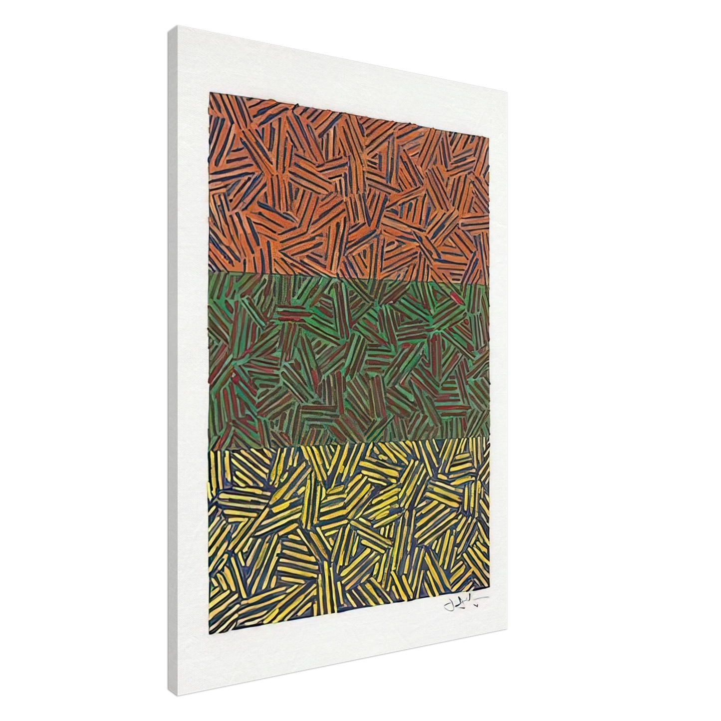 Jasper Johns - UNTITLED 1978 Canvas - 20x30 cm / 8x12 inches-canvas