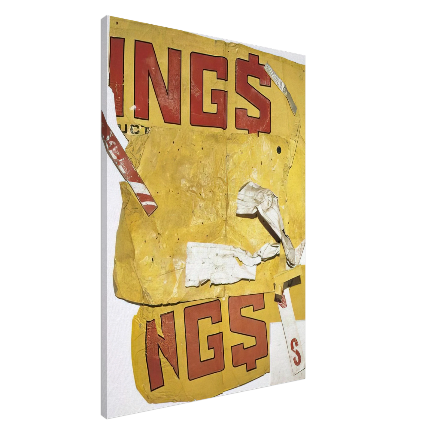 Robert Rauschenberg - YELLOW MOBY GLUT 1986 Canvas - 20x30 cm / 8x12 inches-canvas