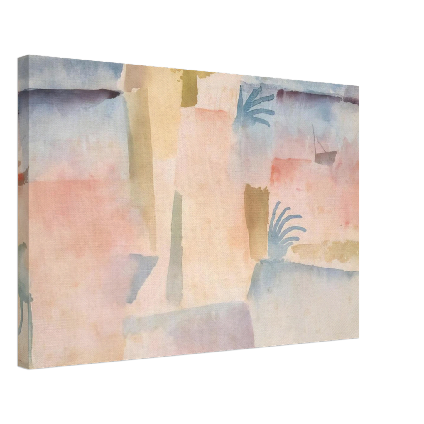 Paul Klee - VIEW TOWARDS THE PORT OF HAMMAMET 1914 Canvas - 40x60 cm / 16x24 inches-canvas