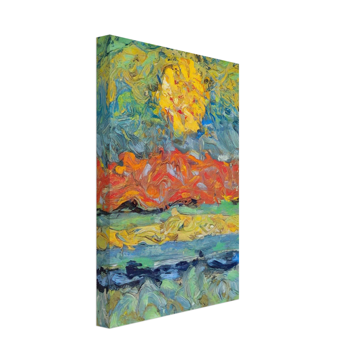 Max Ernst - Landscape with Sun Canvas - 70x100 cm / 28x40 inches-canvas