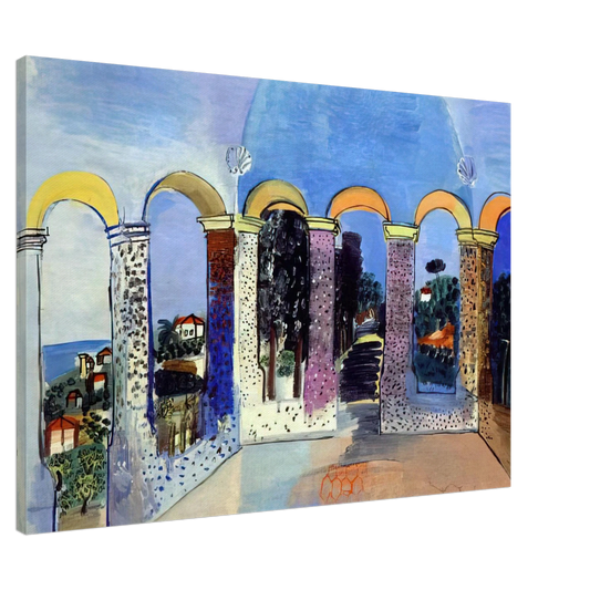 Raoul Dufy - ARCADES AT VALLAURIS 1927 Canvas - 20x30 cm / 8x12 inches-canvas