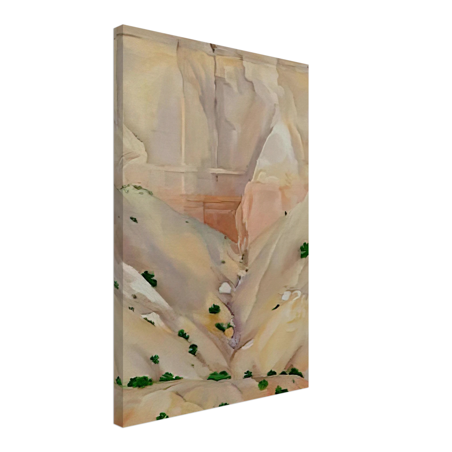 Georgia O'Keeffe - Cliffs Beyond Abiquiu, Dry Waterfall Canvas - 70x100 cm / 28x40 inches-canvas