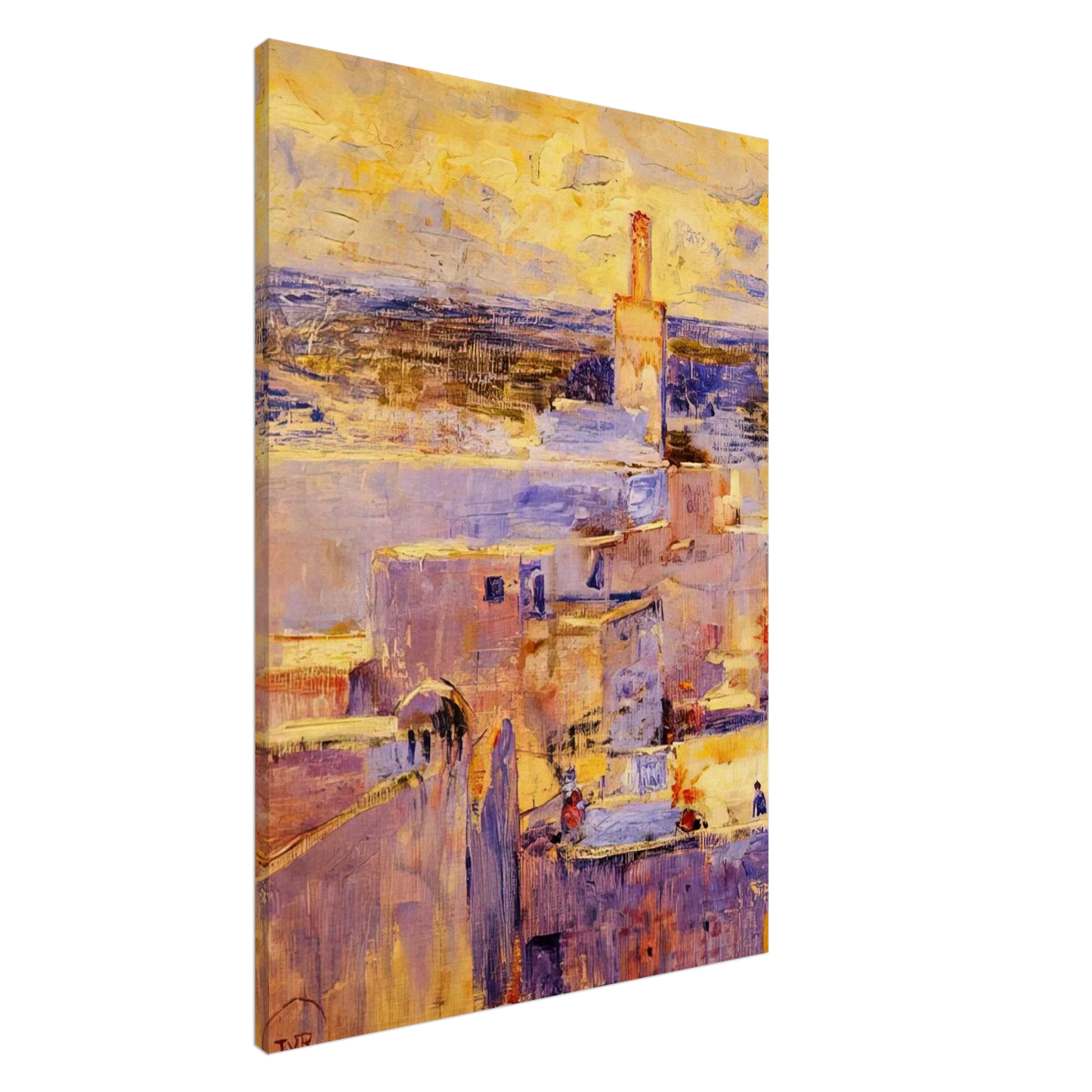 Theo van Rysselberghe - VIEW OF MEKNES MOROCCO Canvas - 20x30 cm / 8x12 inches-canvas
