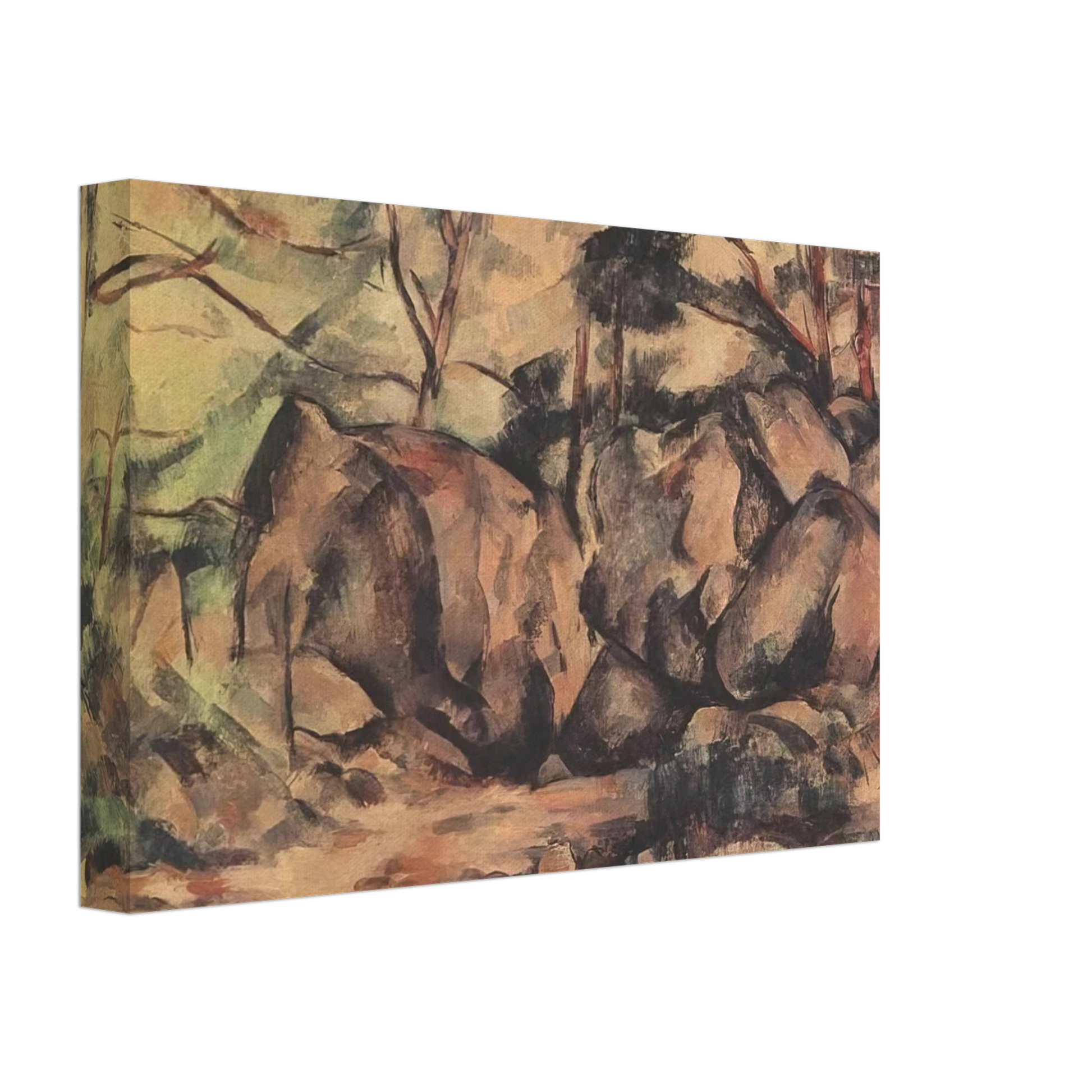 Paul Cezanne - Woodland with Boulders Canvas - 40x60 cm / 16x24 inches-canvas