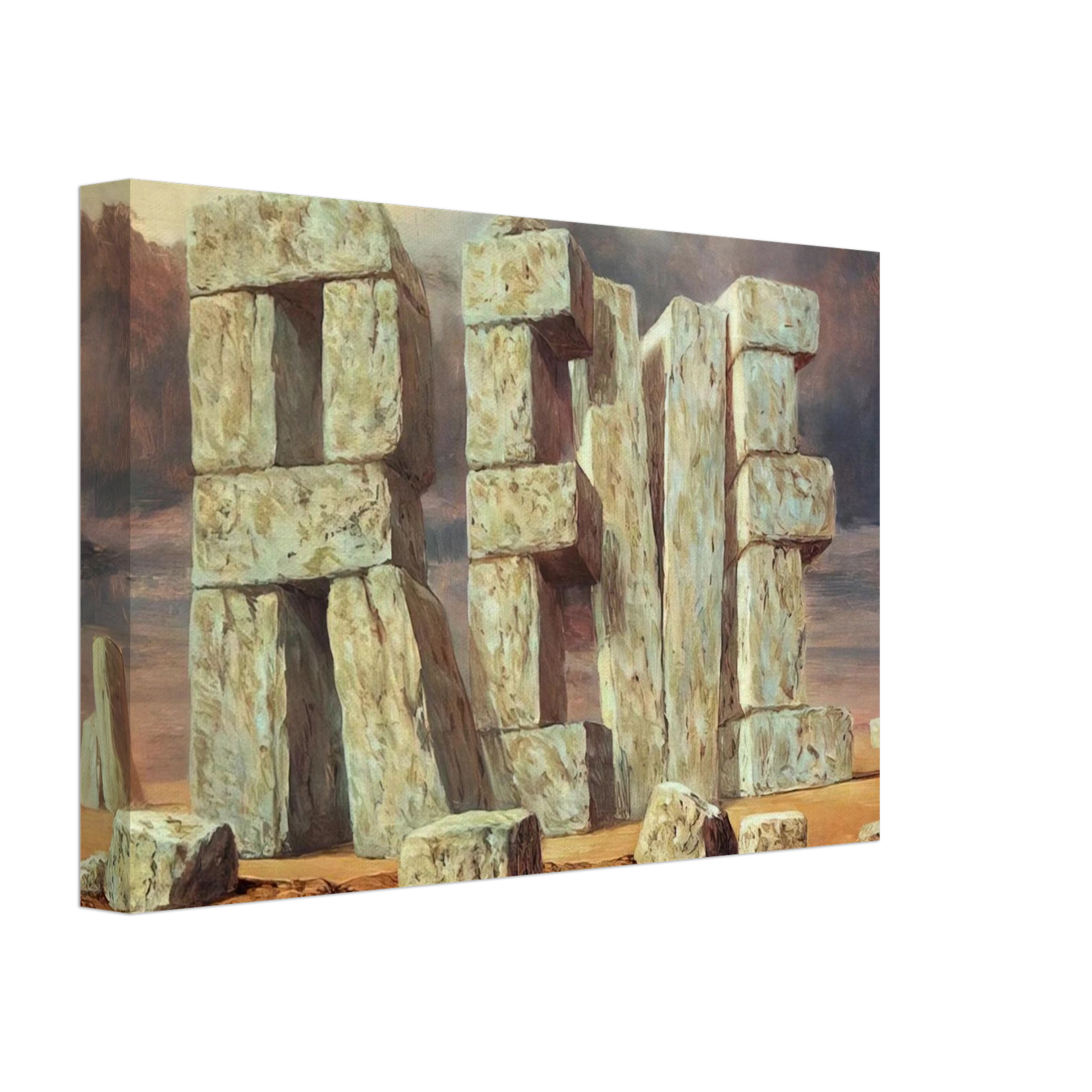 Rene Magritte - THE ART OF CONVERSATION 1950 Canvas - 70x100 cm / 28x40 inches-canvas