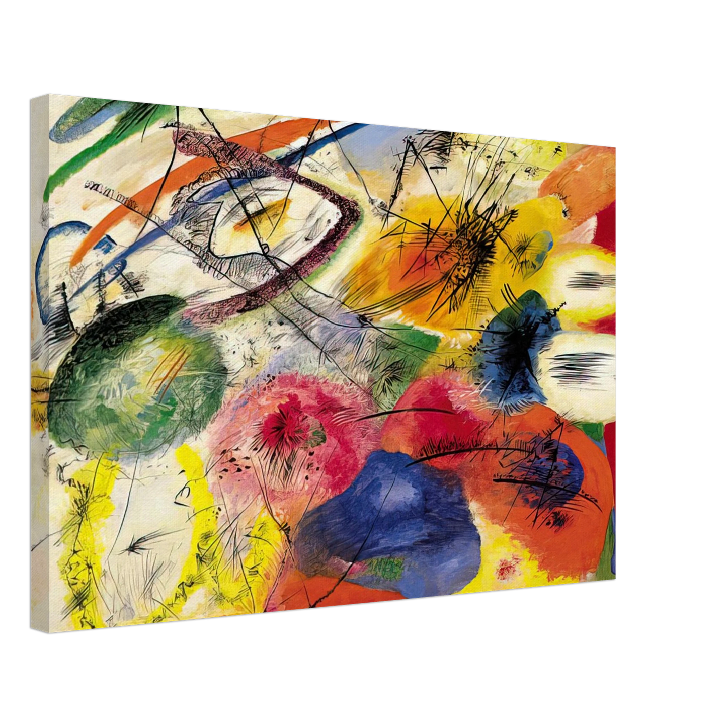 Wassily Kandinsky - BLACK STROKES I 1913 Canvas - 70x100 cm / 28x40 inches-canvas