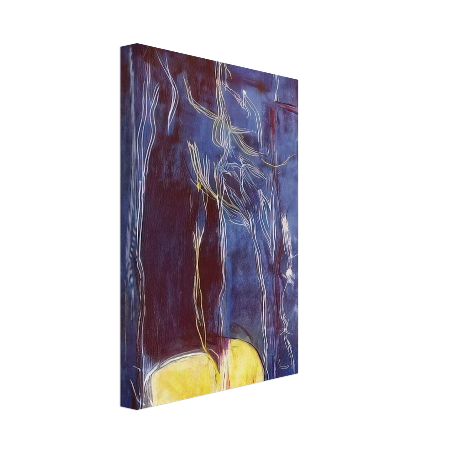 Helen Frankenthaler - All About Blue - 1994 Canvas - 40x60 cm / 16x24 inches-canvas