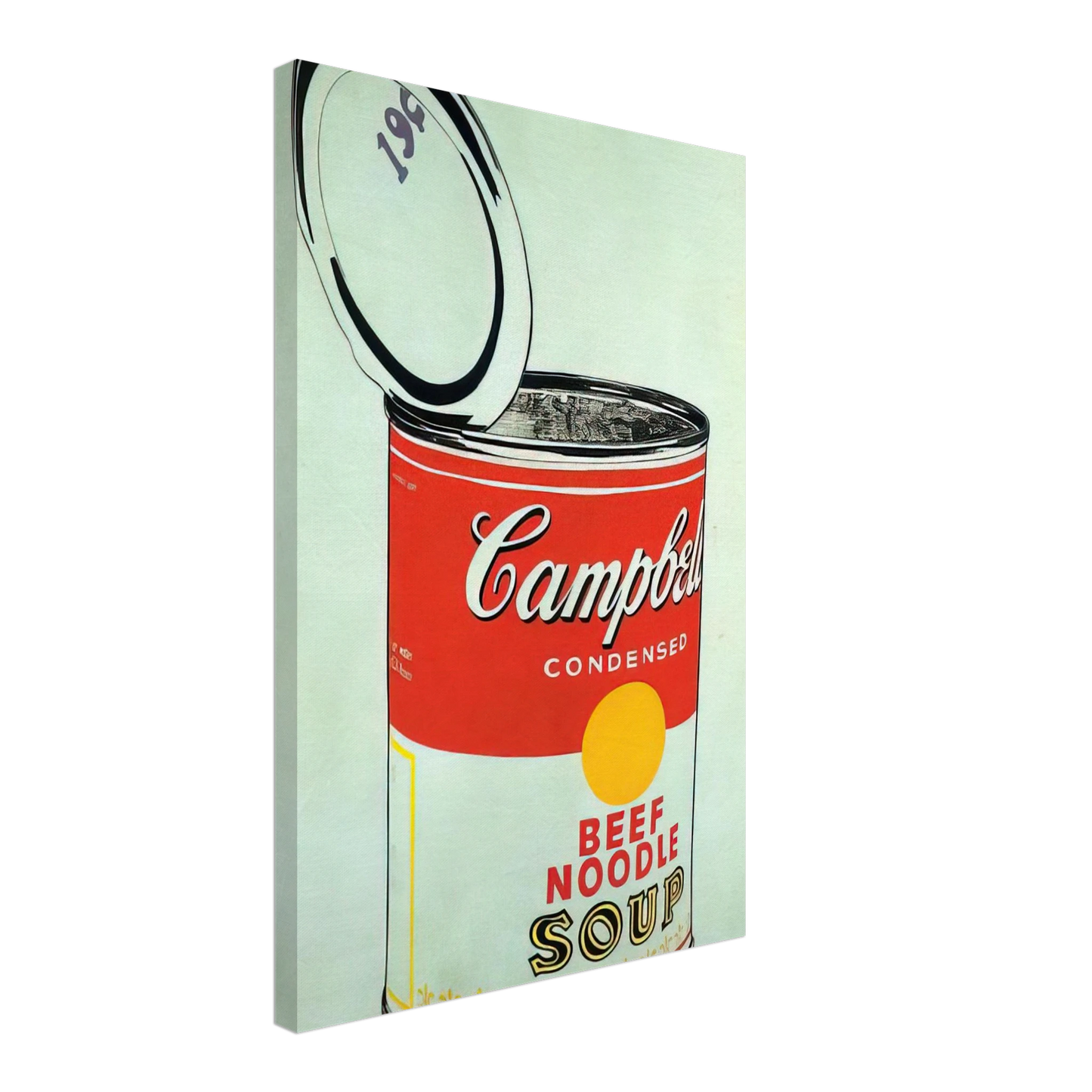 Andy Warhol - Big Campbell's Soup Can 19c  Beef Noodle  Canvas - 70x100 cm / 28x40 inches-canvas