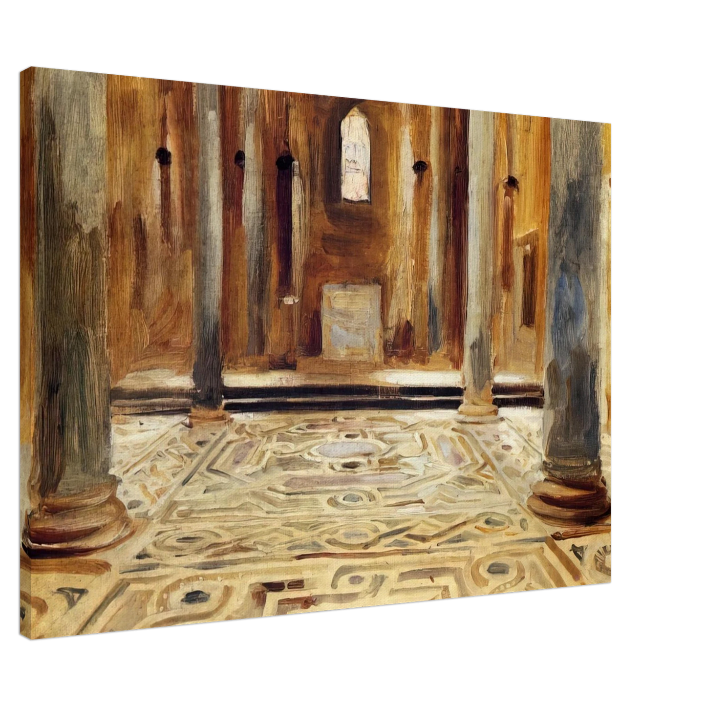 John Singer Sargent - A Mosque, Cairo Canvas - 20x30 cm / 8x12 inches-canvas