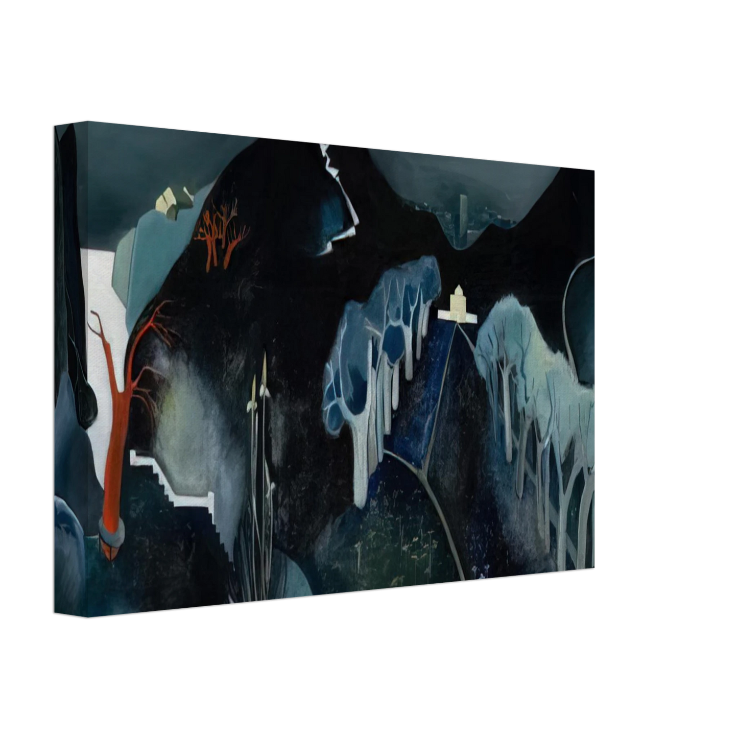 Tove Jansson - Mysterious Landscape - 1930 Canvas - 40x60 cm / 16x24 inches-canvas