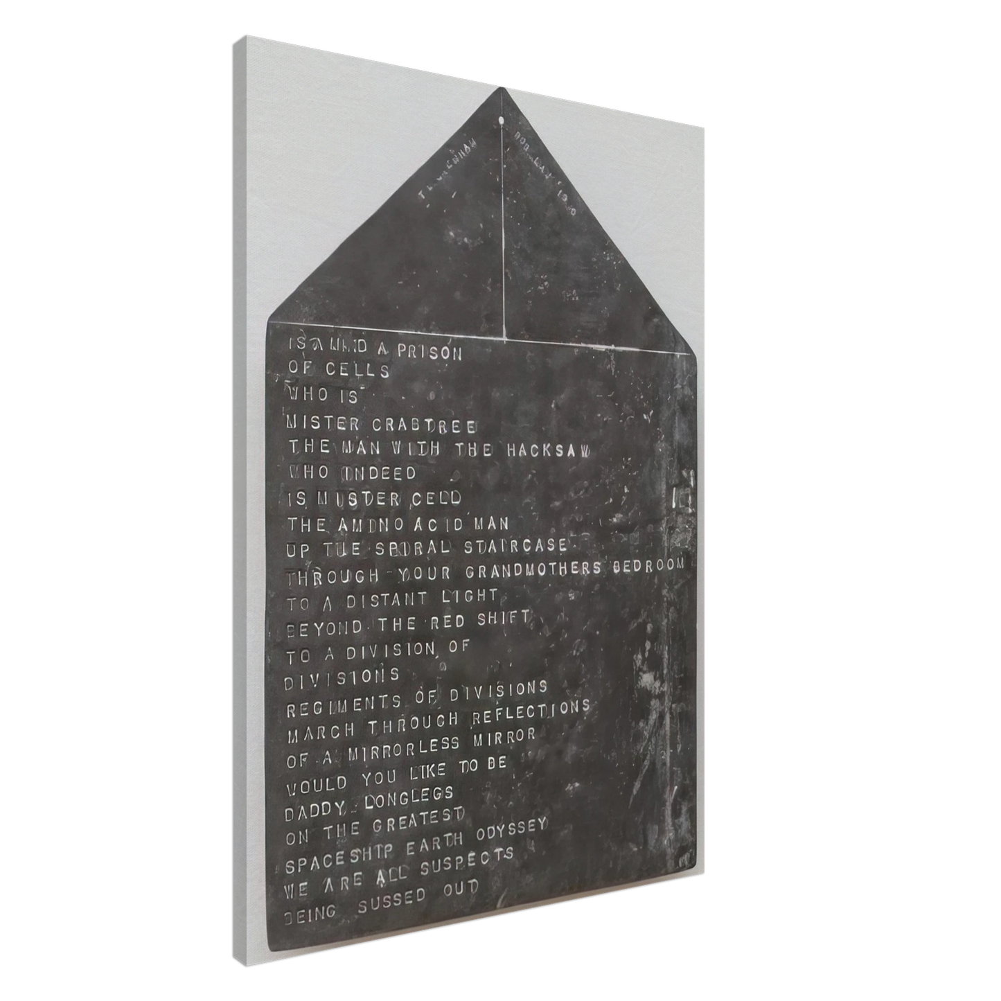 Bob Law - Is a Mind a Prison - 1970 Canvas - 20x30 cm / 8x12 inches-canvas