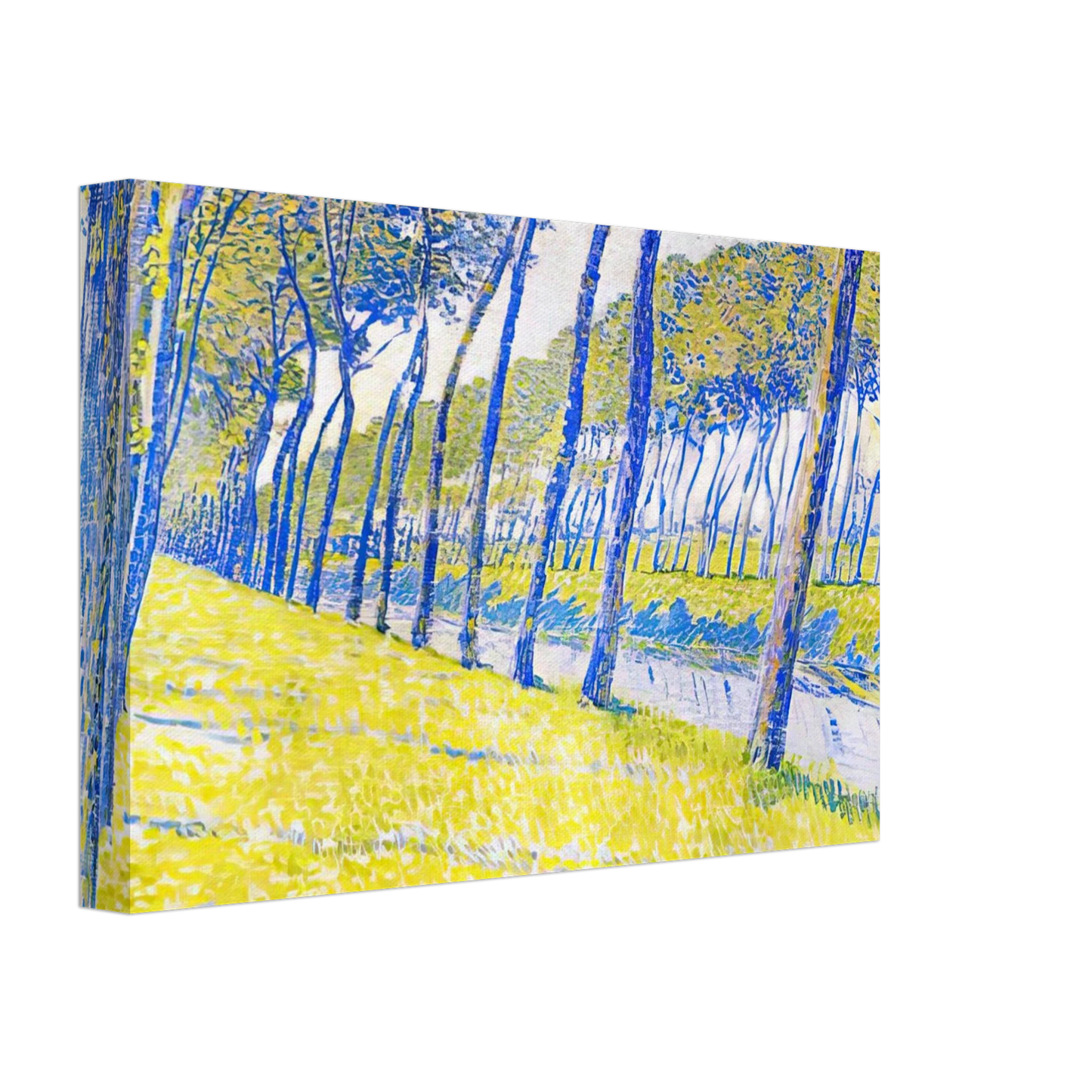 Theo van Rysselberghe - CANAL IN FLANDERS 1894 Canvas - 70x100 cm / 28x40 inches-canvas