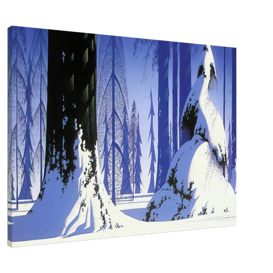 Eyvind Earle - Winter Canvas - 20x30 cm / 8x12 inches-canvas