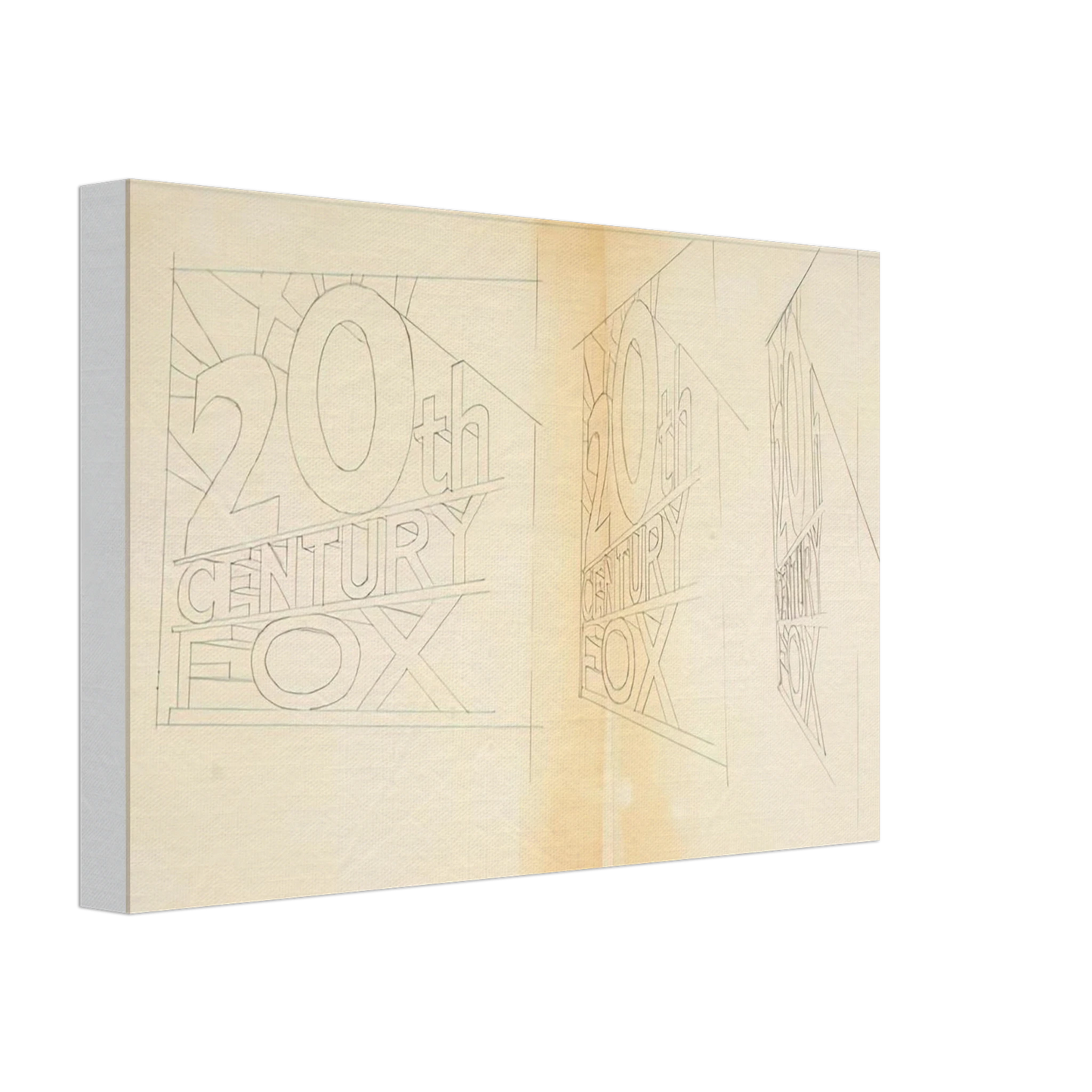 Edward Ruscha - TRADEMARK STUDY 2 1962 Canvas - 40x60 cm / 16x24 inches-canvas