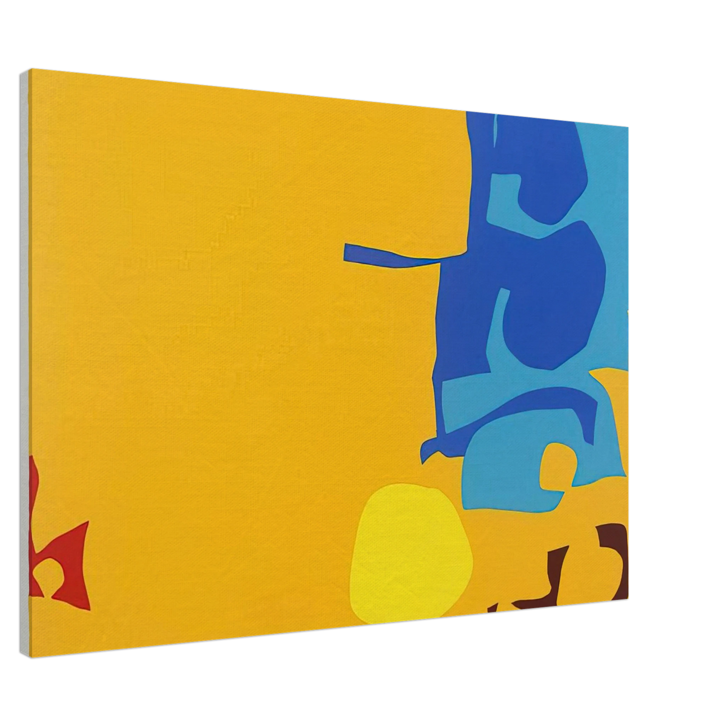 Patrick Heron - Blues Dovetailed in Yellow - 1970 Canvas - 20x30 cm / 8x12 inches-canvas