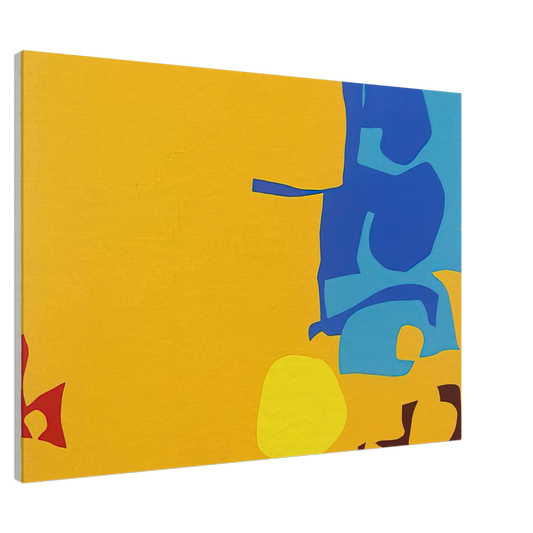 Patrick Heron - Blues Dovetailed in Yellow - 1970 Canvas - 20x30 cm / 8x12 inches-canvas