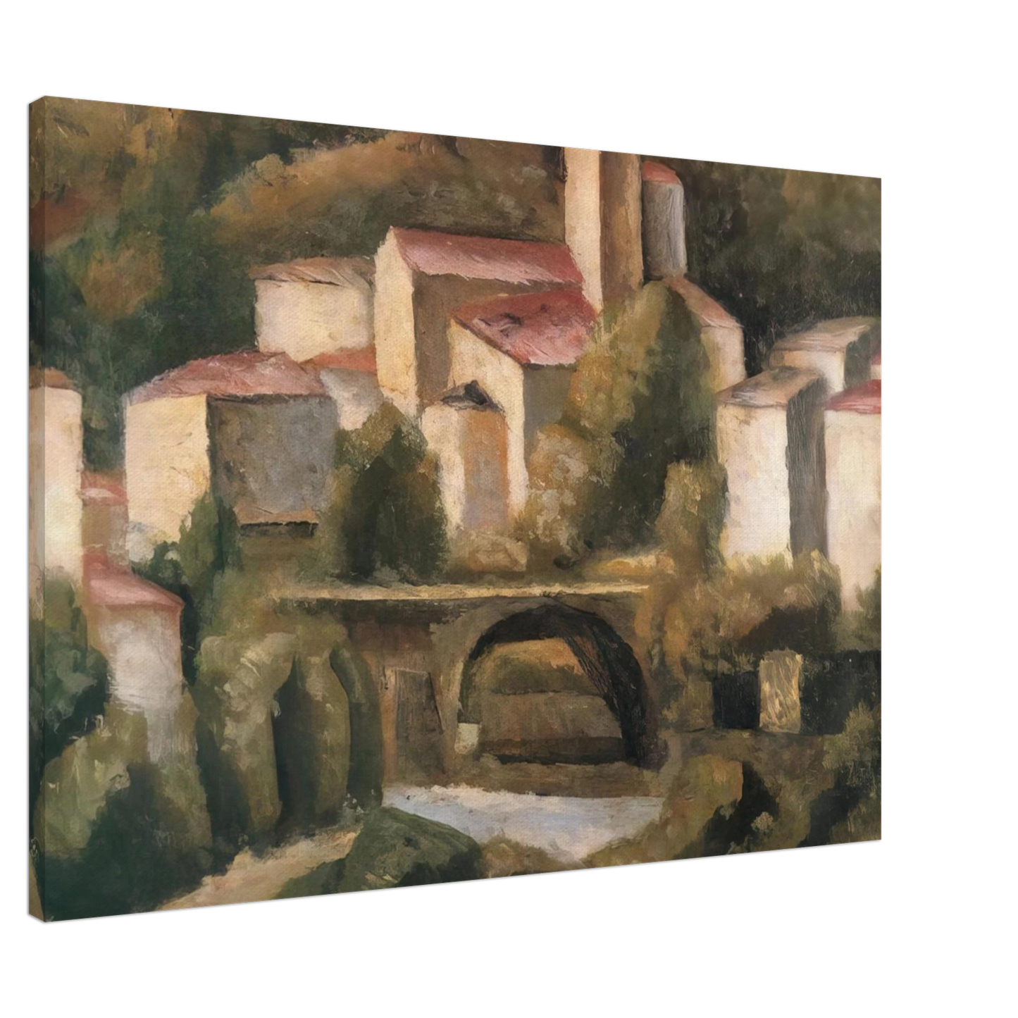 Carlo Carra - SAN GIACOMO DI VARALLO 1924 Canvas - 20x30 cm / 8x12 inches-canvas