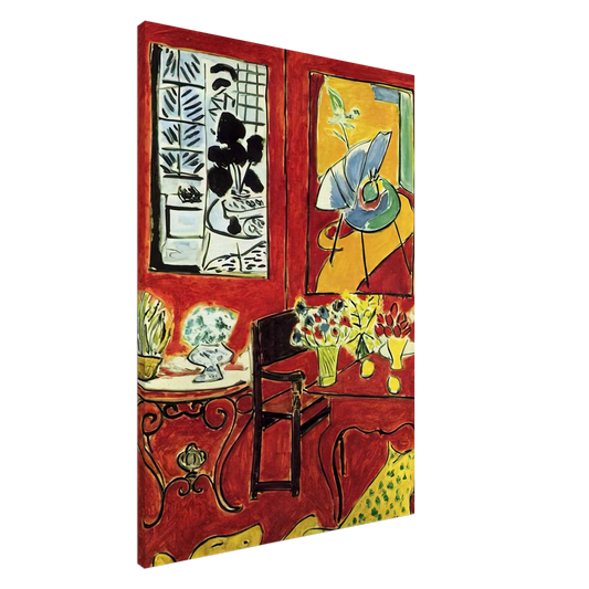 Henri Matisse - LARGE RED INTERIOR 1948 Canvas - 20x30 cm / 8x12 inches-canvas