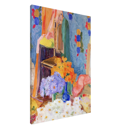 Tarsila do Amaral - Mario De Andrade's Daisies Canvas - 20x30 cm / 8x12 inches-canvas