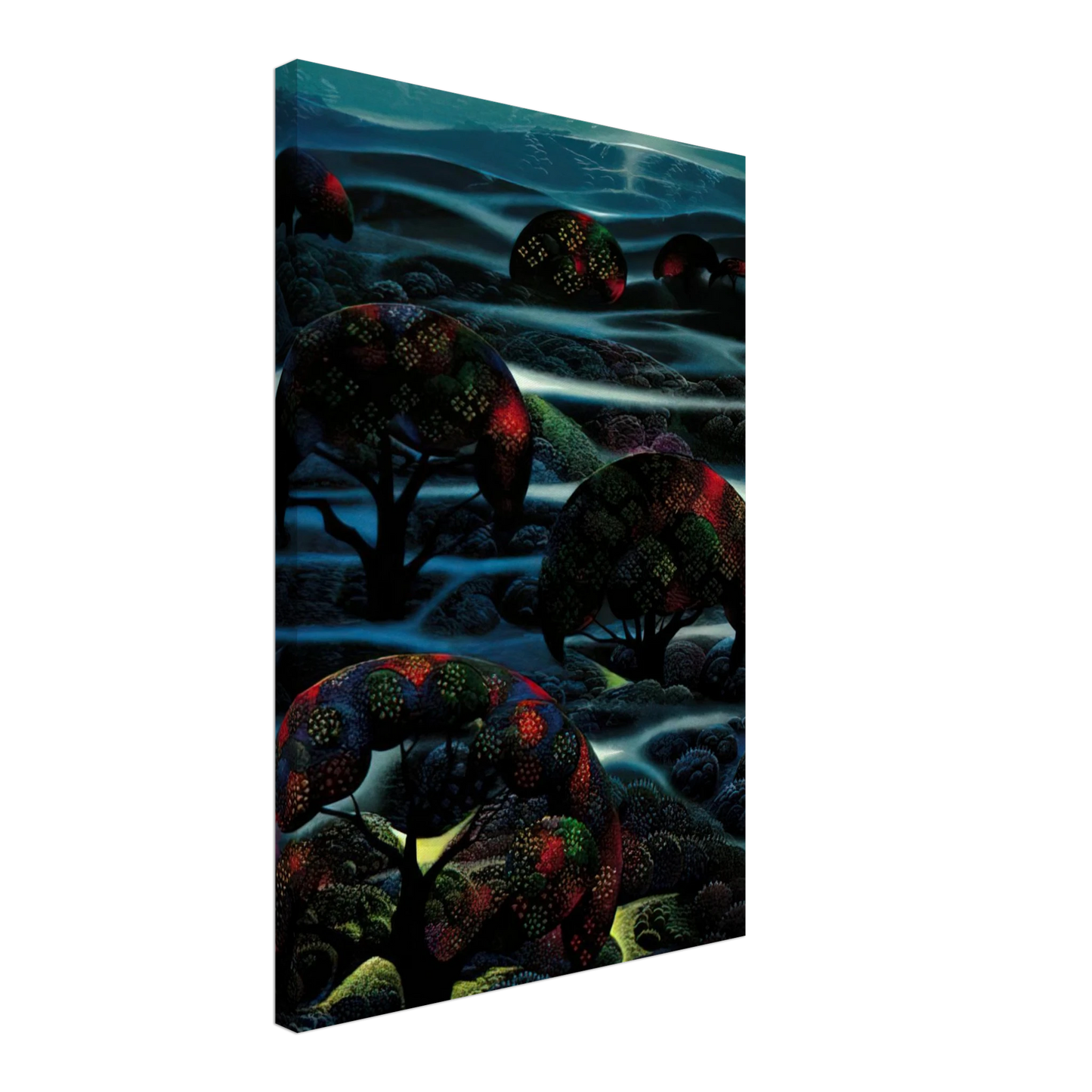 Eyvind Earle - Garden of Dreams Canvas - 40x60 cm / 16x24 inches-canvas