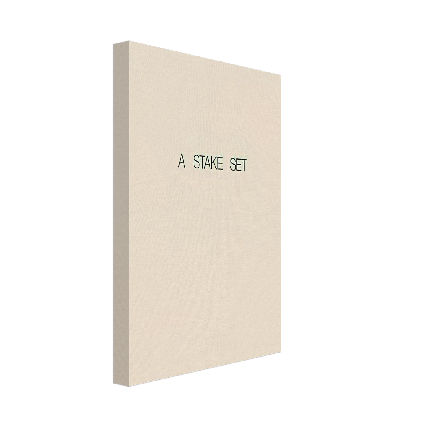 Lawrence Weiner - A Stake Set - 1969 Canvas - 70x100 cm / 28x40 inches-canvas