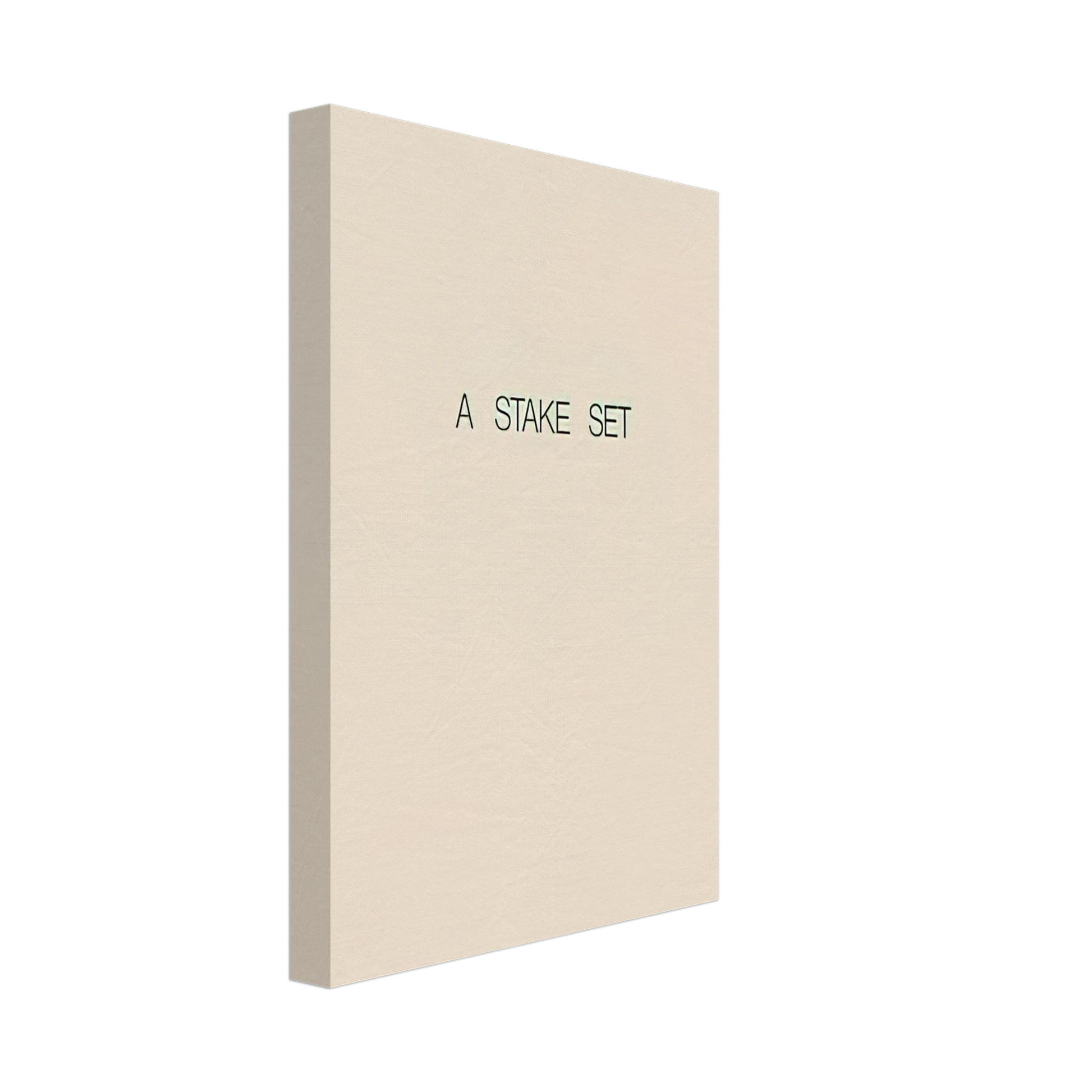 Lawrence Weiner - A Stake Set - 1969 Canvas - 70x100 cm / 28x40 inches-canvas