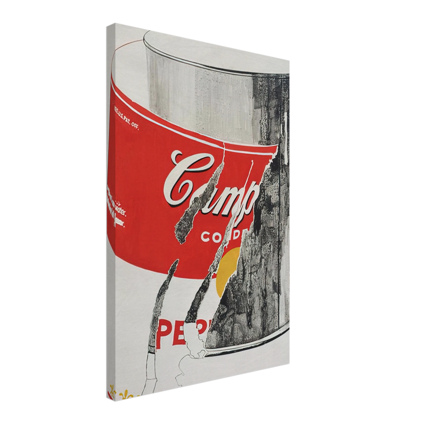 Andy Warhol - Big Torn Campbell's Soup Can  Pepper Pot  Canvas - 40x60 cm / 16x24 inches-canvas