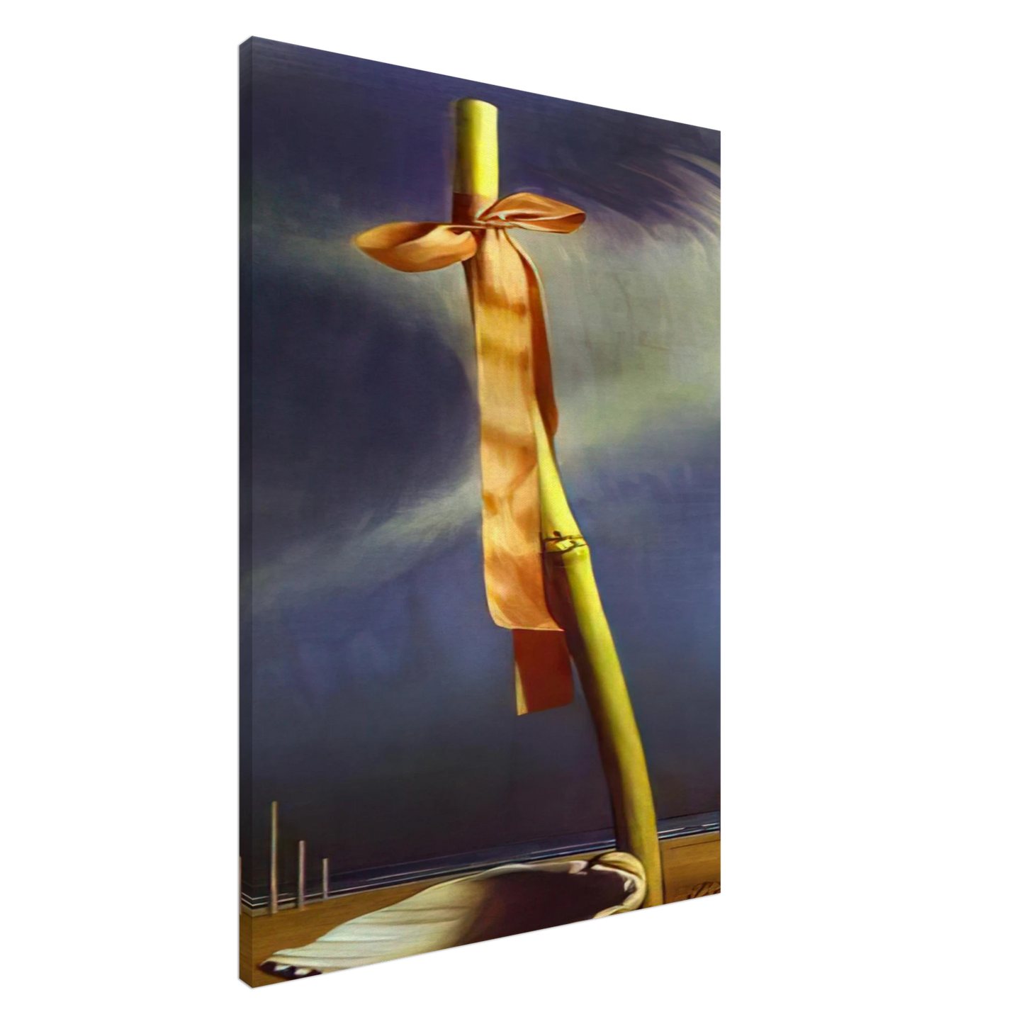 Salvador Dali - PINK KNOT AND SHELL ON THE SEASHORE Canvas - 20x30 cm / 8x12 inches-canvas