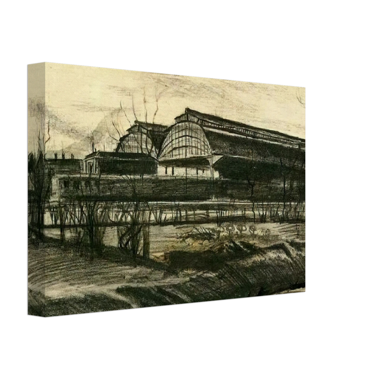 Vincent van Gogh - Station in The Hague Canvas - 70x100 cm / 28x40 inches-canvas