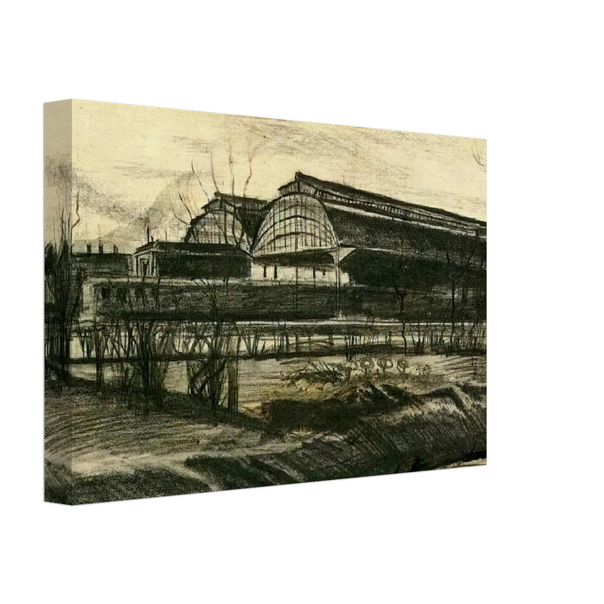 Vincent van Gogh - Station in The Hague Canvas - 70x100 cm / 28x40 inches-canvas