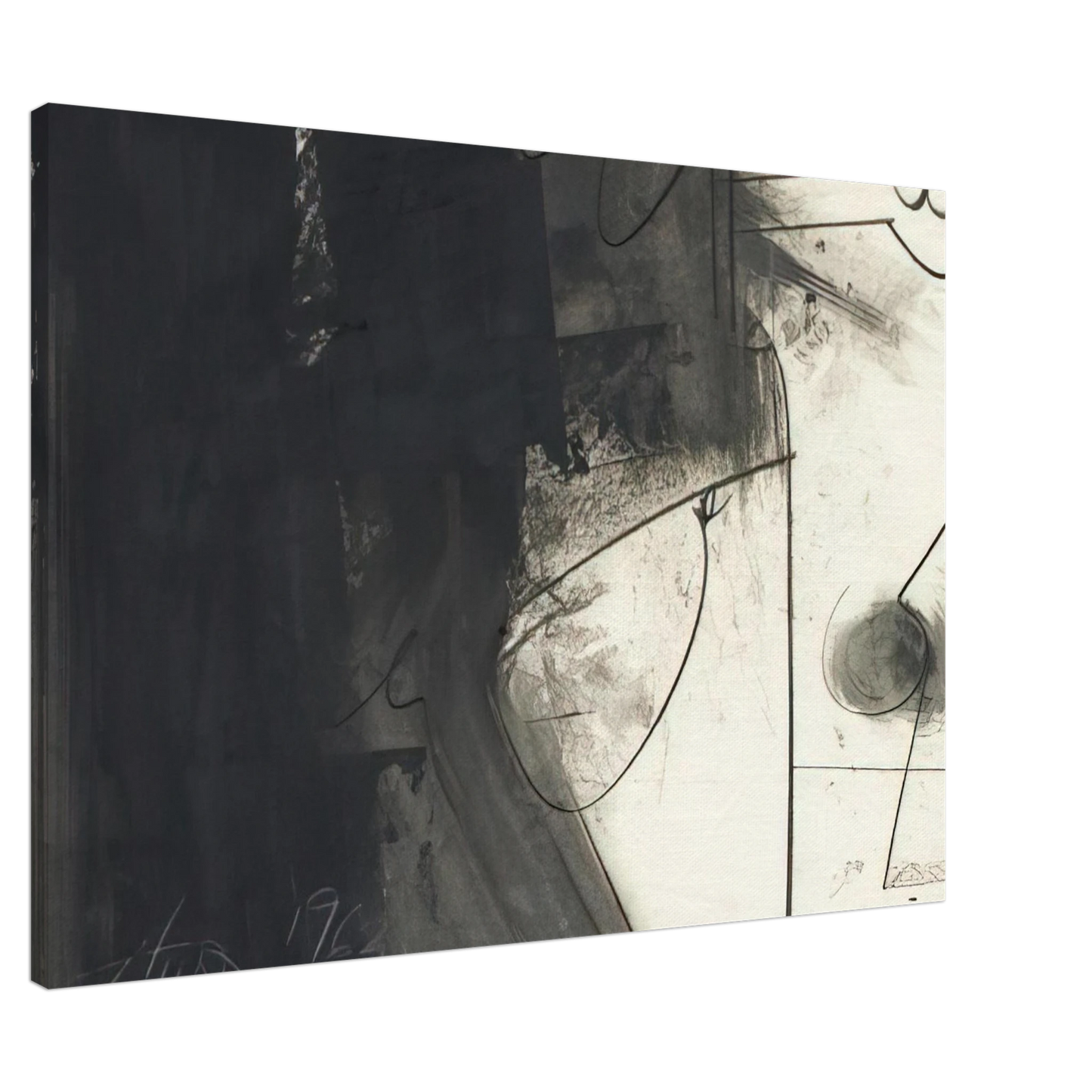 Hassel Smith - Untitled - 1963 Canvas - 20x30 cm / 8x12 inches-canvas