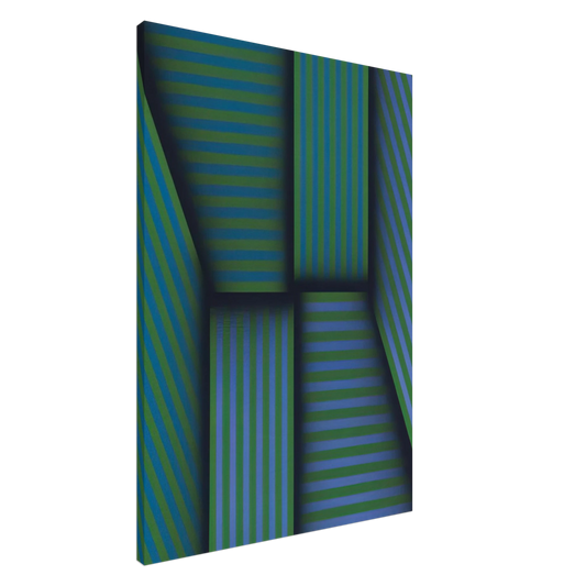 Omar Rayo - Scarlatti's Garden - Op Art Canvas - 20x30 cm / 8x12 inches-canvas