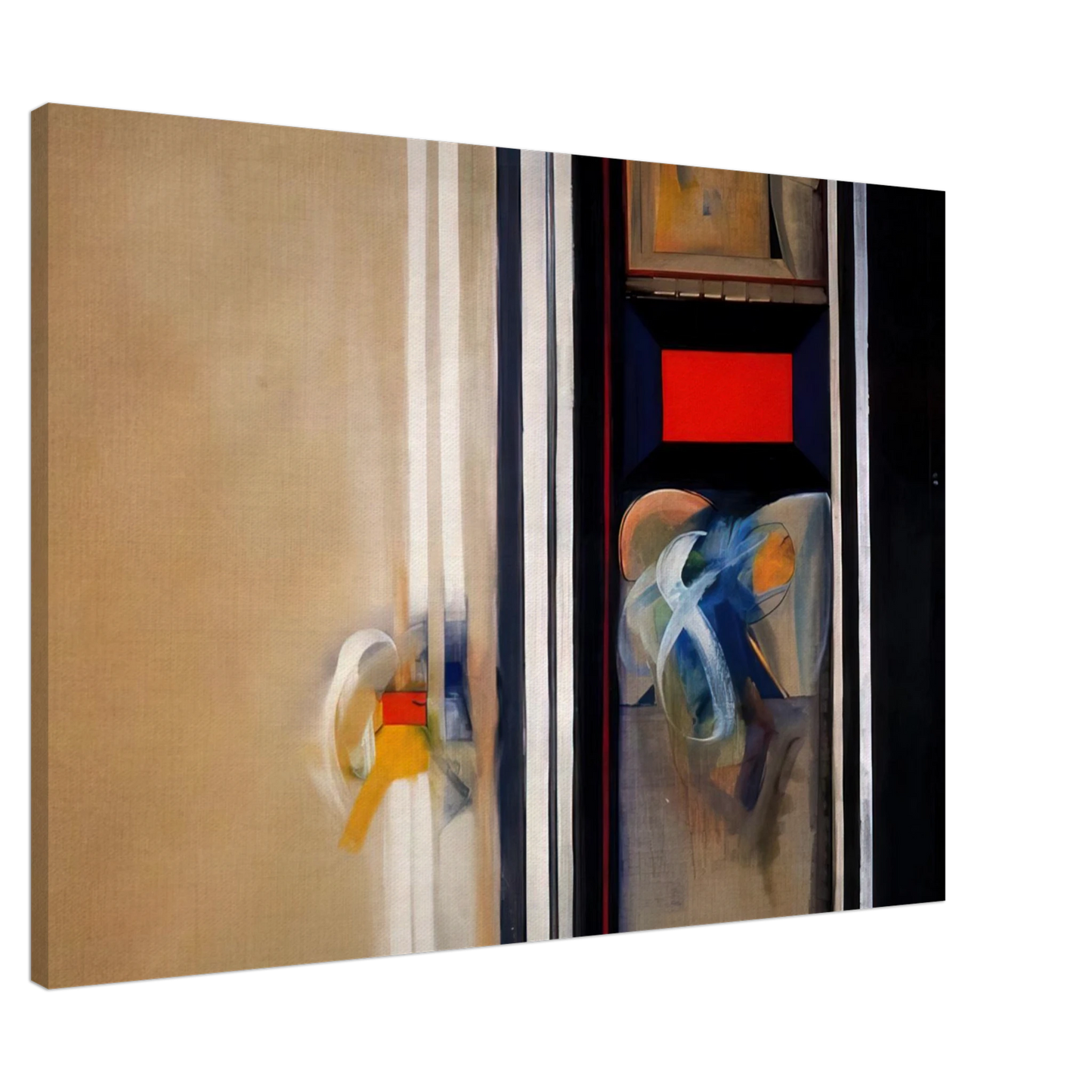 Miriam Schapiro - Treasury - Abstract Expressionism Canvas - 20x30 cm / 8x12 inches-canvas