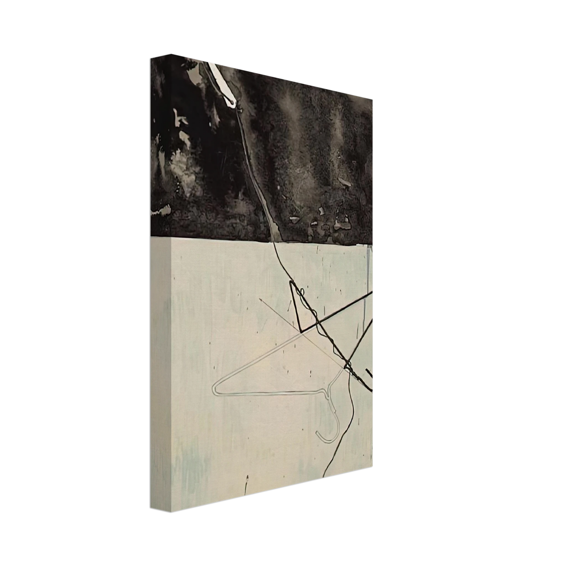 Jasper Johns - COAT HANGER AND SPOON FROM FRAGMENT ACCORDING TO WHAT 1971 Canvas - 70x100 cm / 28x40 inches-canvas