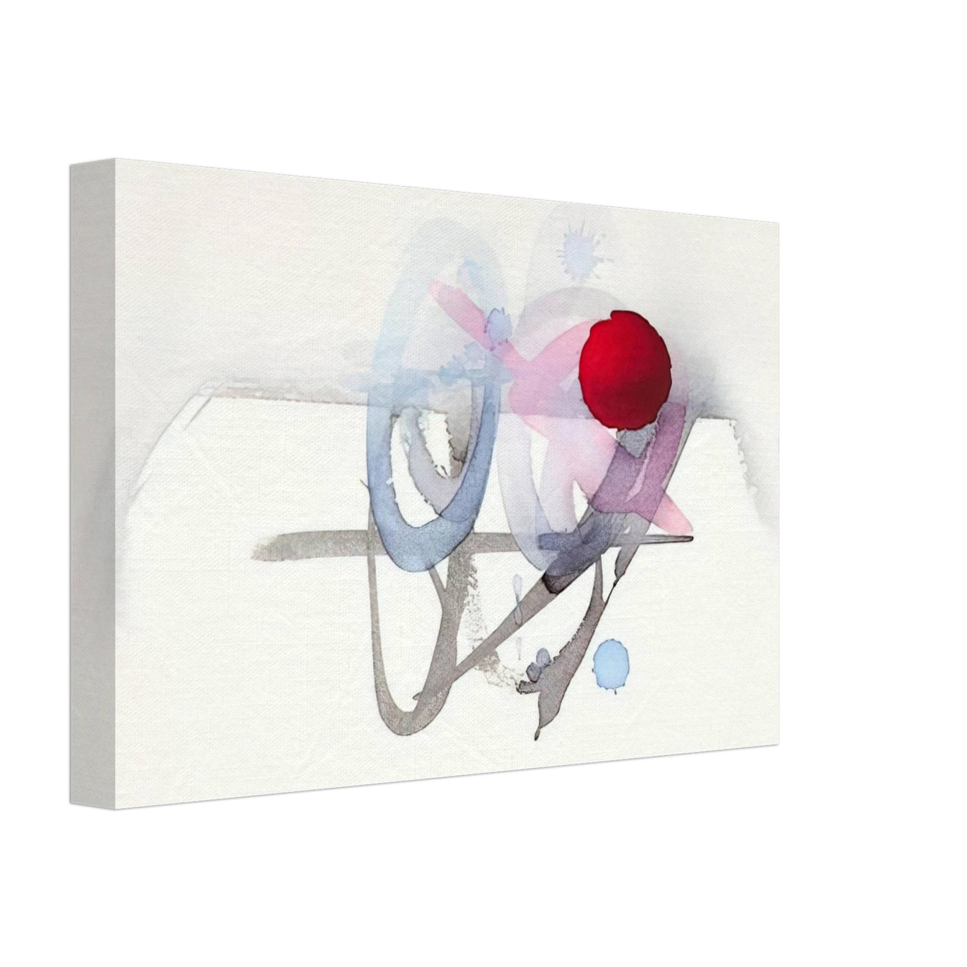 Luis Feito - UNTITLED RED BLACK PINK AND BLUE Canvas - 40x60 cm / 16x24 inches-canvas