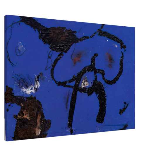 Emil Schumacher - G-3 - 1982 Canvas - 20x30 cm / 8x12 inches-canvas