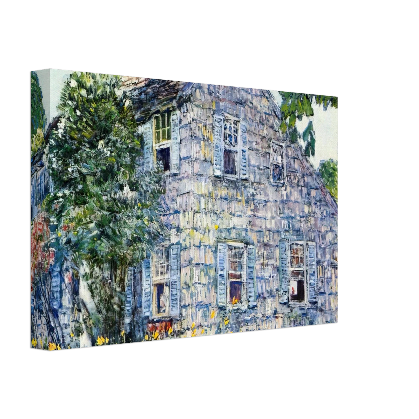Childe Hassam - Old House, East Hampton Canvas - 40x60 cm / 16x24 inches-canvas
