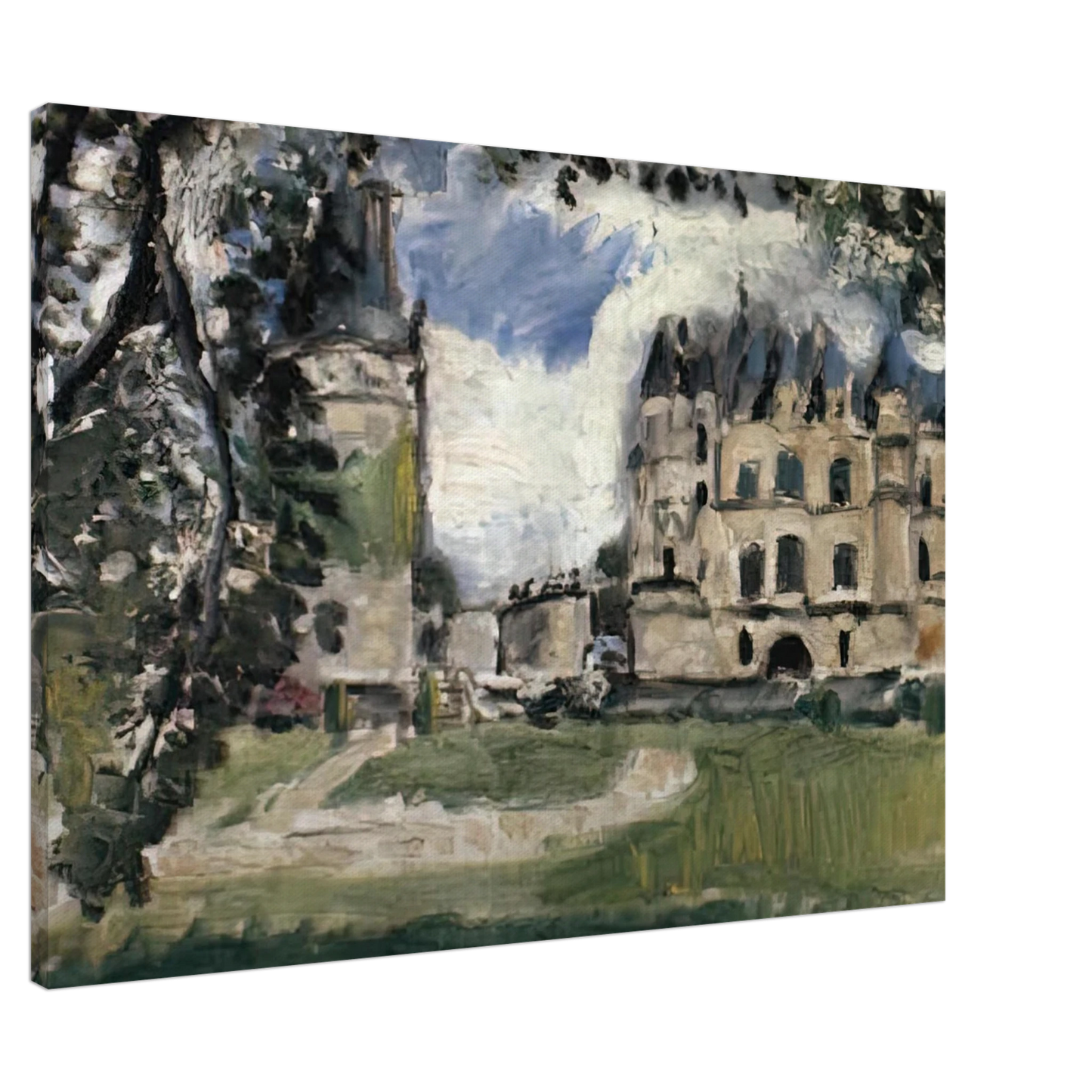 Henri Matisse - CHATEAU DE CHENONCEAUX 1917 Canvas - 20x30 cm / 8x12 inches-canvas