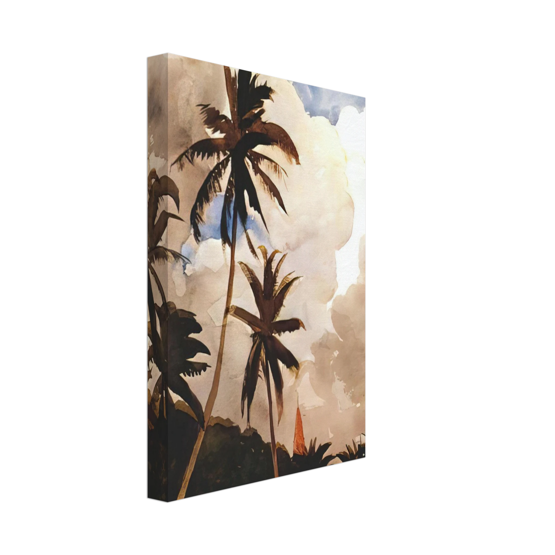 Winslow Homer - PALM TREES BAHAMAS Canvas - 40x60 cm / 16x24 inches-canvas